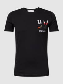 T-Shirt mit Logo-Stitching von Iceberg Grau / Schwarz - 1