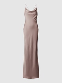 Abendkleid mit Wasserfall-Ausschnitt von Unique Rosa - 5
