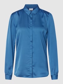 Hemdbluse mit Kentkragen Modell 'Viellette' von Vila Blau / Türkis - 27