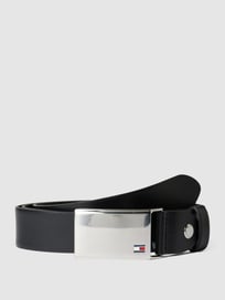 Ledergürtel mit Pinschließe von Tommy Hilfiger Grau / Schwarz - 27