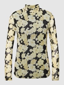 Longsleeve mit Rollkragen Modell 'Jane' von FABIENNE CHAPOT Grau / Schwarz - 28
