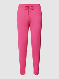 Gebreid jack met capuchon van Jake*s Casual Roze - 32