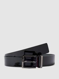 Ledergürtel in Lack-Optik von HUGO Grau / Schwarz - 24