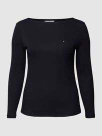 PLUS SIZE Longsleeve in Ripp-Optik von Tommy Hilfiger Curve Blau / Türkis - 6