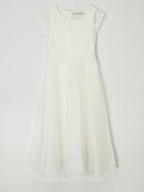 Kommunionskleid aus Spitze und Tüll  von Une Hautre Couture Weiß - 8