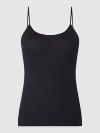 Onderhemd van gemerceriseerd katoen, model 'Cotton Seamless' van Hanro Grijs / zwart - 22