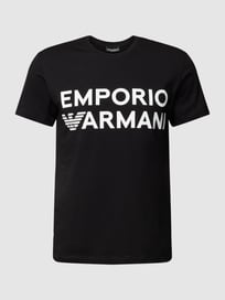 T-Shirt mit Label-Print von Emporio Armani Grau / Schwarz - 22