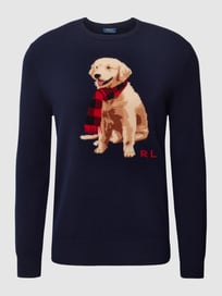 Gebreide pullover met motiefstitching van Polo Ralph Lauren Blauw / turquoise - 39