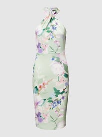 Cocktailkleid mit floralem Muster von Lipsy Grün - 4