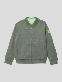 Sweatjacke mit Strukturmuster von s.Oliver RED LABEL Grün - 17