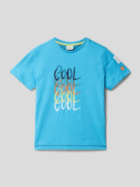 T-shirt met statementprints van s.Oliver RED LABEL Blauw / turquoise - 12