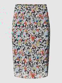 Knielange rok met all-over bloemenmotief, model 'Lotte' van Soaked in Luxury Grijs / zwart - 27