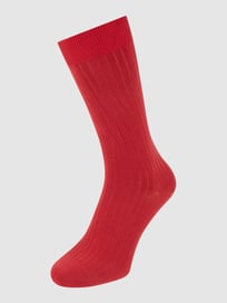 Socken mit Fischgrat-Dessin von Billybelt Rot - 17