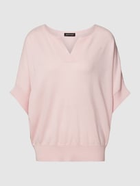 Gebreid shirt met serafinohals, model 'Cape' van Repeat Roze - 22