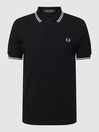 Poloshirt met geborduurd logo, model 'FRED' van Fred Perry Grijs / zwart - 12