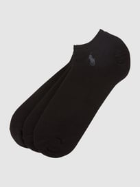 Sneakersokken van elastische katoenmix in een set van 3 paar van Polo Ralph Lauren Underwear Grijs / zwart - 26