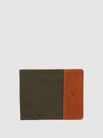 Portemonnaie aus Leder und Textil von Billybelt Grün - 5