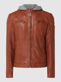 Regular Fit Lederjacke im Biker-Look Modell 'Barlo' von Gipsy Braun - 24