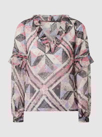 Blouseshirt van crêpe, model 'Panya' van Pepe Jeans Roze - 46