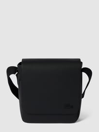 Umhängetasche mit Label-Detail Modell 'FLAP CROSSOVER' von Lacoste Grau / Schwarz - 39