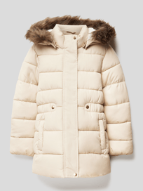 Steppjacke mit Kapuze Modell 'NMFMERETHE JACKET2 GLITTE' von Name It Weiß - 6