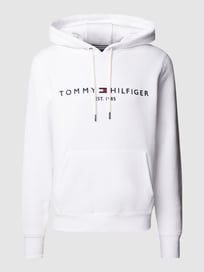 Hoodie met kangoeroezak, model 'TOMMY LOGO' van Tommy Hilfiger Wit - 37