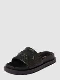 Slippers met labeldetails, model 'FABETZA' van Guess Grijs / zwart - 18