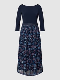 Blousejurk met all-over motief van Swing Blauw / turquoise - 48