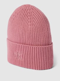 Beanie met labelstitching, model 'MINIMAL MONOGRAM' van Calvin Klein Jeans Roze - 5