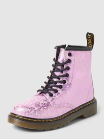 Schnürboots aus echtem Leder in Crinkle-Optik von Dr. Martens Rosa - 38