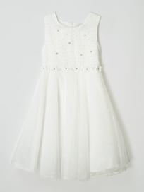 Kleid aus Tüll und Spitze von Happy Girls Weiß - 40