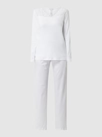 Pyjama aus merzerisierter Baumwolle Modell 'Moments' von Hanro Weiß - 25