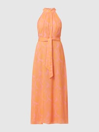 Maxi-jurk met all-over motief  van BETTY & CO WHITE Oranje - 7