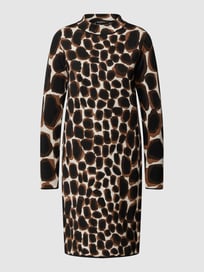 Knielanges Kleid mit Animal-Print von Betty Barclay Grau / Schwarz - 35