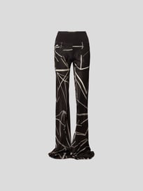 High Waist Hose mit Allover-Muster von Rick Owens Grau / Schwarz - 6