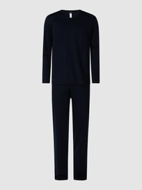 Pyjama aus merzerisierter Baumwolle  von Hanro Blau / Türkis - 4