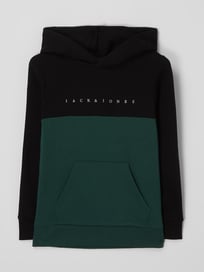 Hoodie aus Baumwollmischung Modell 'Copenhagen' von Jack & Jones Grau / Schwarz - 4