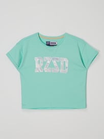 Boxy Fit T-Shirt aus Baumwolle Modell 'Charlotte' von Raizzed Grün - 29