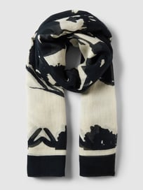 Schal mit Allover-Muster von Marc O'Polo Grau / Schwarz - 9