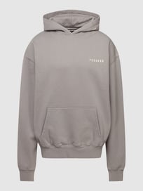 Oversized Hoodie mit Label-Print Modell 'Dinmont' von Pegador Grau / Schwarz - 36