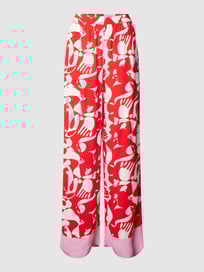 Comfortbroek van viscose, model 'KIKKI' van Vila Rood - 18