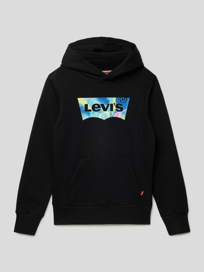 Kinder Hoodie mit Kapuze Modell 'BATWING' von Levi’s® Kids Grau / Schwarz - 8