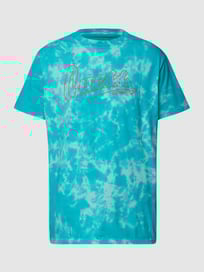 T-shirt met geribde ronde hals van Guess Blauw / turquoise - 13