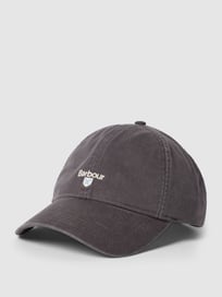 Basecap mit Label-Stitching Modell 'CASCADE' von Barbour Grau / Schwarz - 1