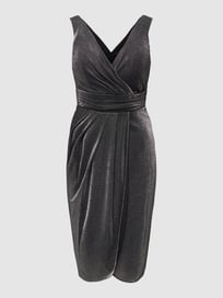 Kleid mit Herz-Ausschnitt von TROYDEN COLLECTION Grau / Schwarz - 33
