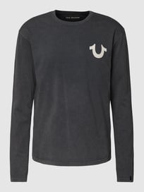 Longsleeve mit Label-Print Modell 'HORSESHOE' von True Religion Grau / Schwarz - 12