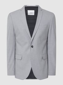 Slim Fit 2-Knopf-Sakko mit Stretch-Anteil  von s.Oliver BLACK LABEL Grau / Schwarz - 23