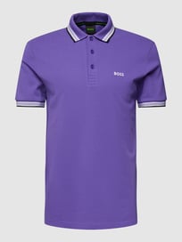 Poloshirt met labelstitching, model 'PADDY' van BOSS Green Paars - 43