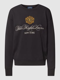 Sweatshirt mit Label-Stitching Modell 'PLAZA' von Polo Ralph Lauren Grau / Schwarz - 19