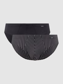 Slip aus Mikrofaser im 2er-Pack Modell 'Every Day in Micro' von Skiny Grau / Schwarz - 47